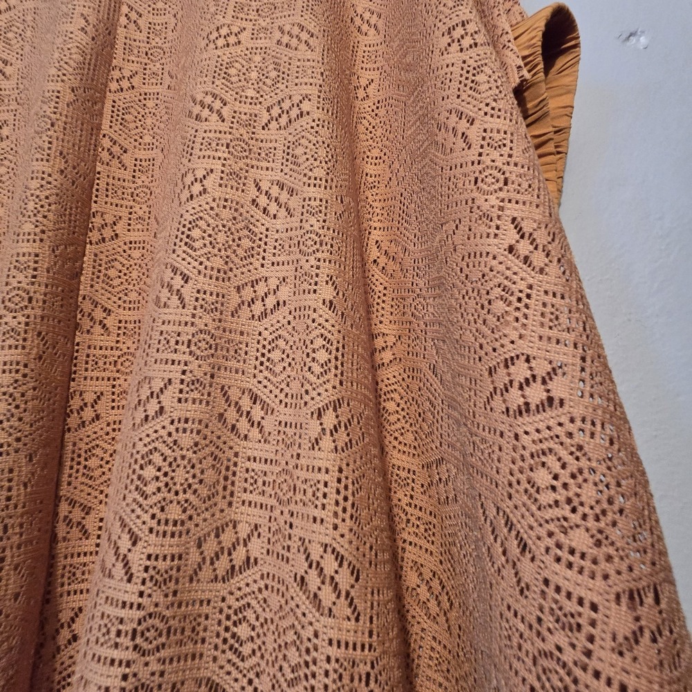 Anthropologie Akemi + Kin Bratton Lace Oversized Top Women M/L Gold Boho Cottage - Picture 10 of 10